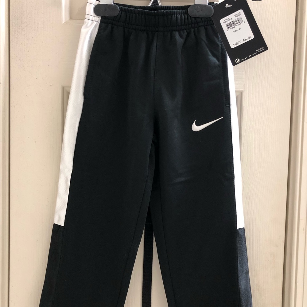 Boys Black  & White Stripe Nike Pants. NWT size 2T